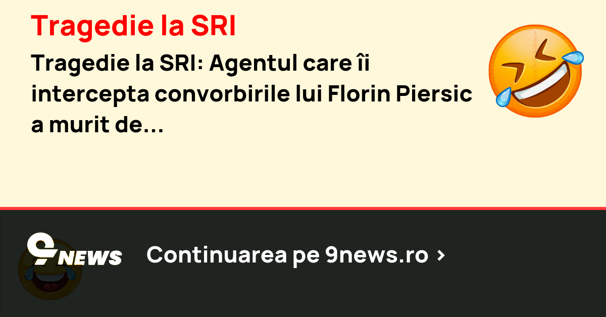 Tragedie la SRI