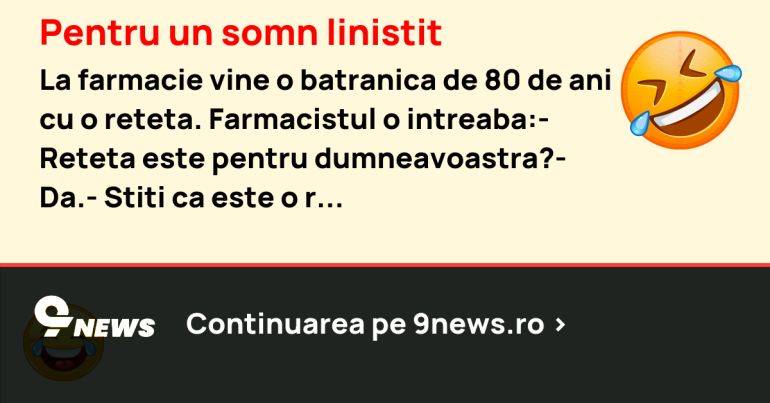 Pentru un somn linistit