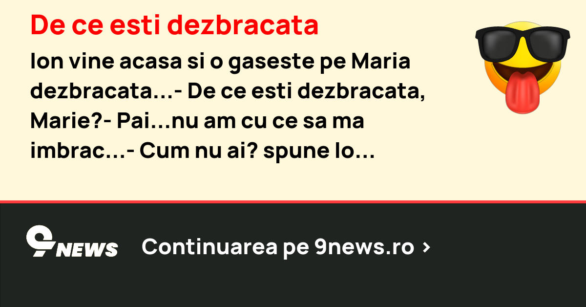 De ce esti dezbracata