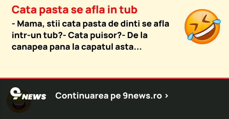 Cata pasta se afla in tub