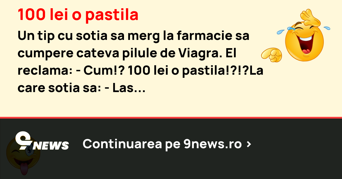 100 lei o pastila