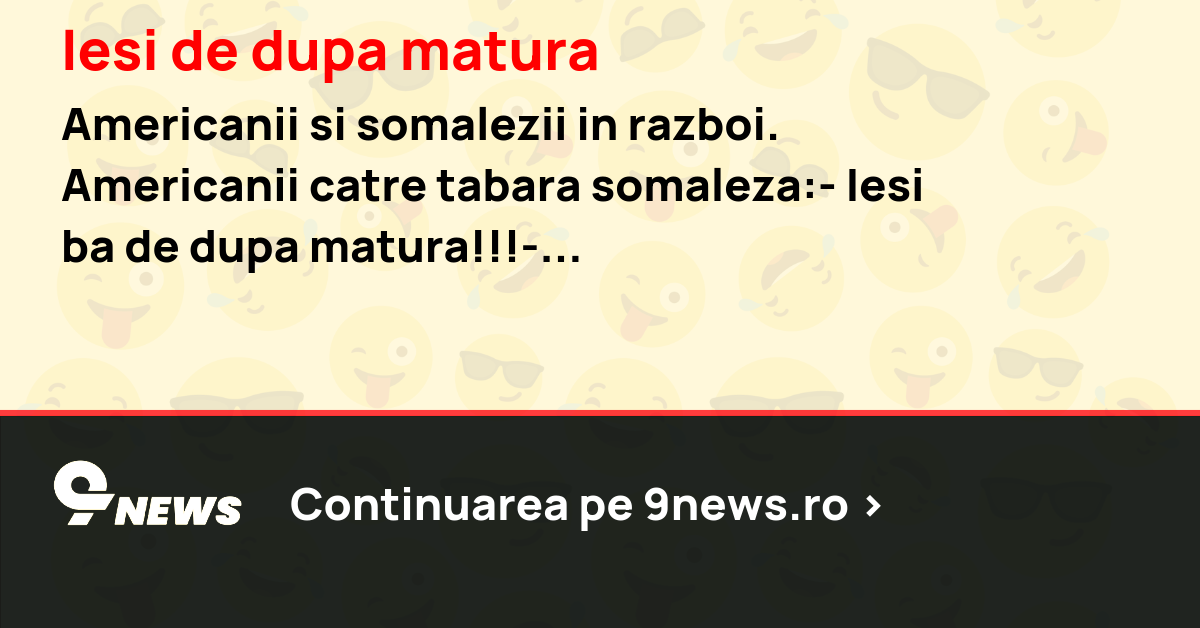 Iesi de dupa matura