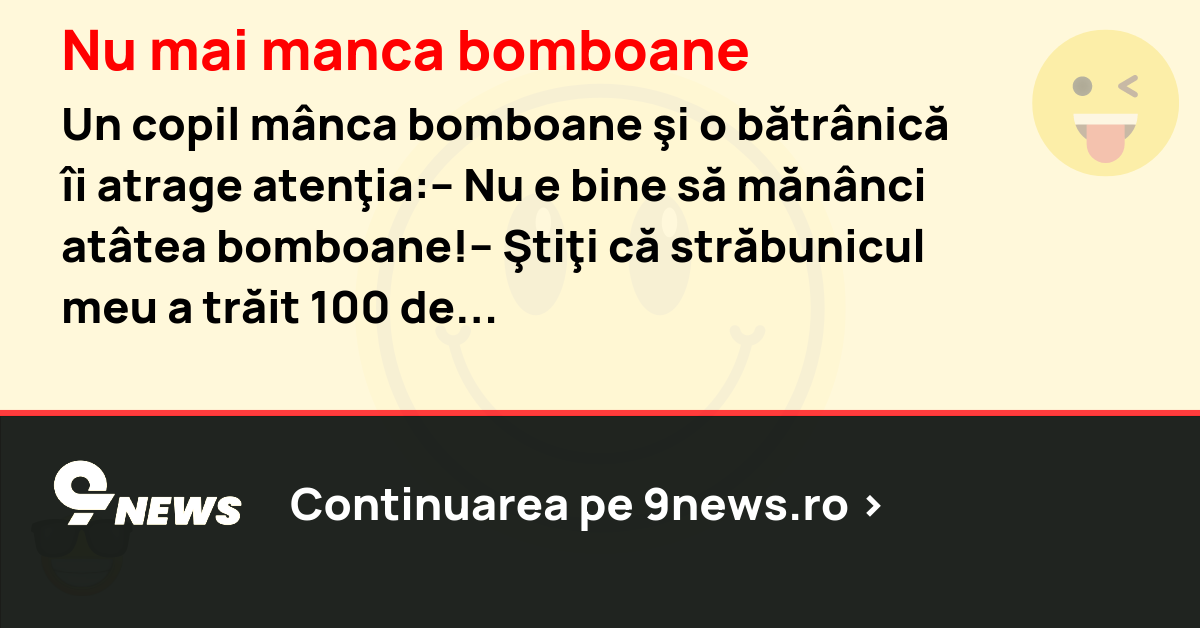 Nu mai manca bomboane