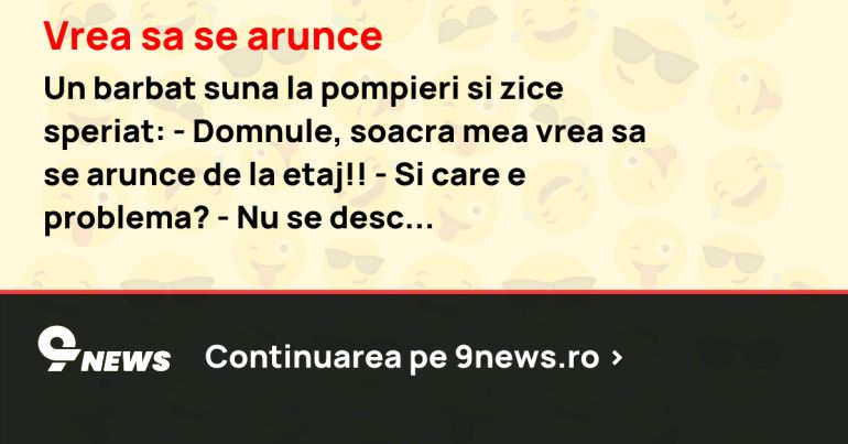 Vrea sa se arunce