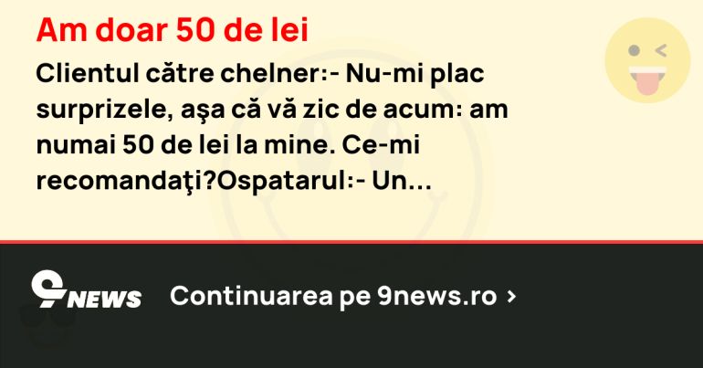 Am doar 50 de lei