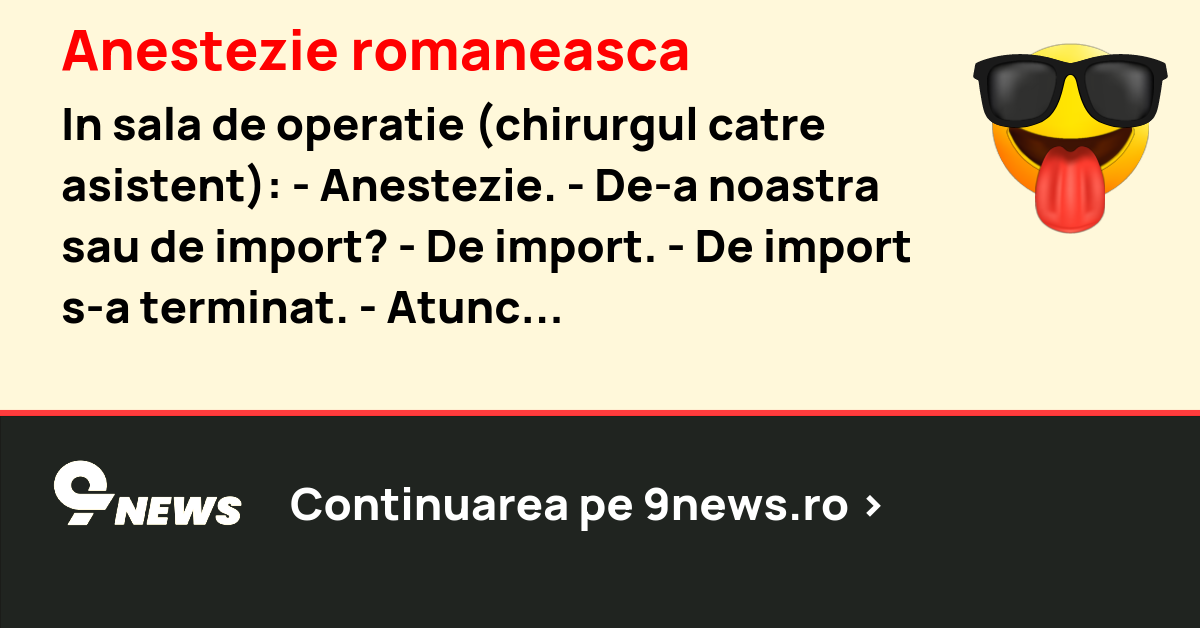 Anestezie romaneasca