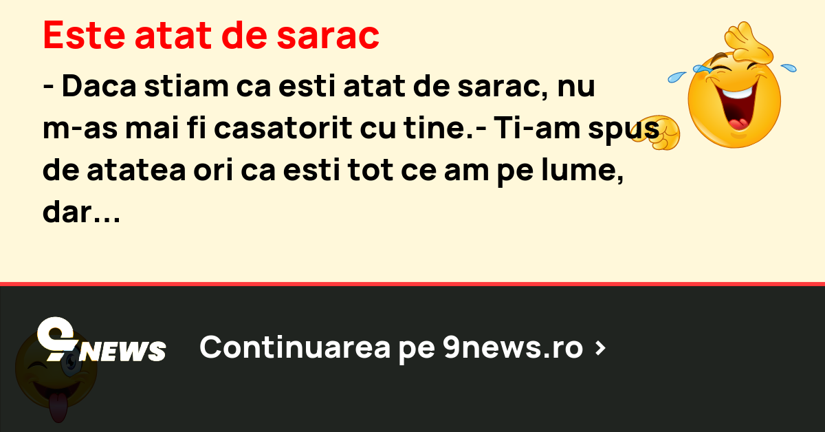Este atat de sarac