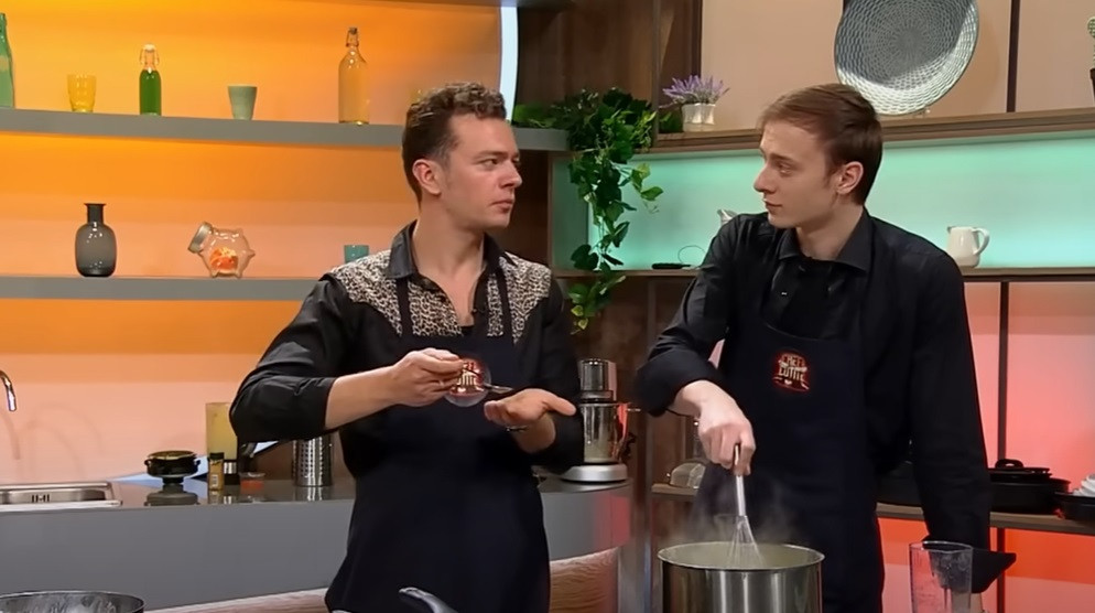 Dinu și Jean Gavril au mers la Chefi la Cuțite. Care a fost reacția lui Cătălin Scărlătescu, după ce i-a văzut