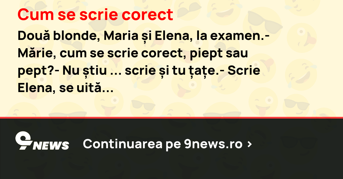 Cum se scrie corect