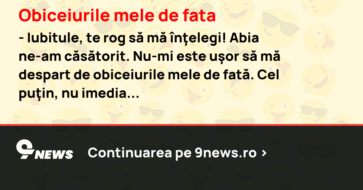 Obiceiurile mele de fata