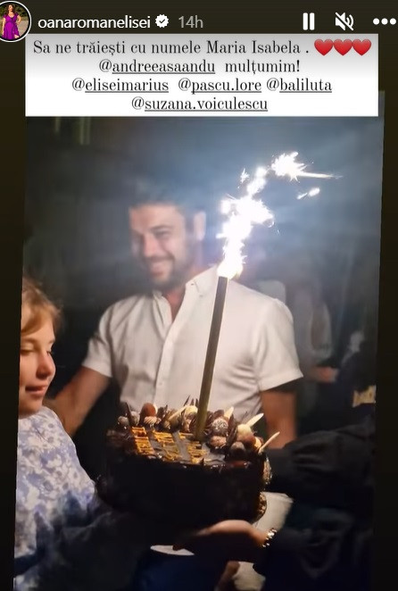 Oana Roman și Marius Elisei, petrecere de ziua fiicei lor: „Să ne trăiești cu numele”