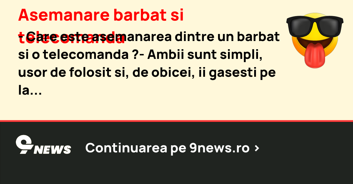 Asemanare barbat si telecomanda