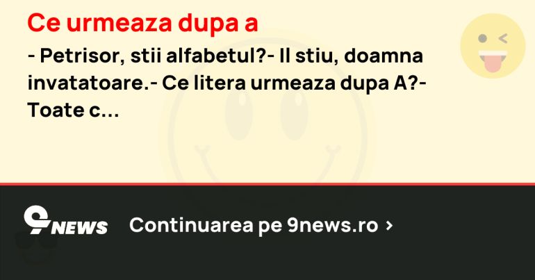Ce urmeaza dupa a