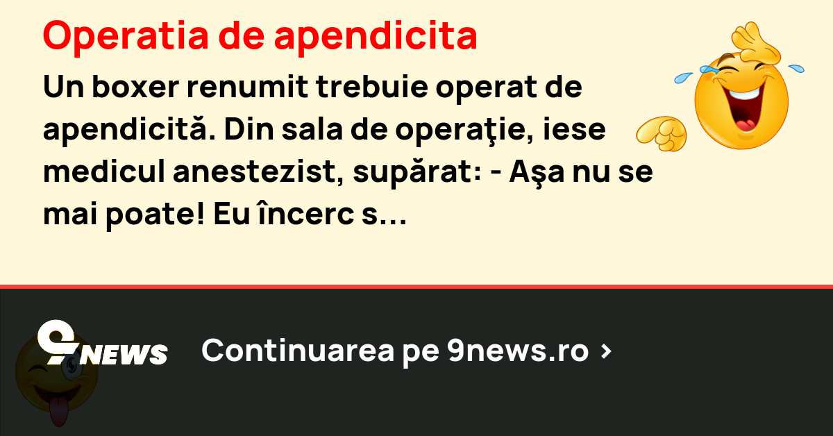 Operatia de apendicita