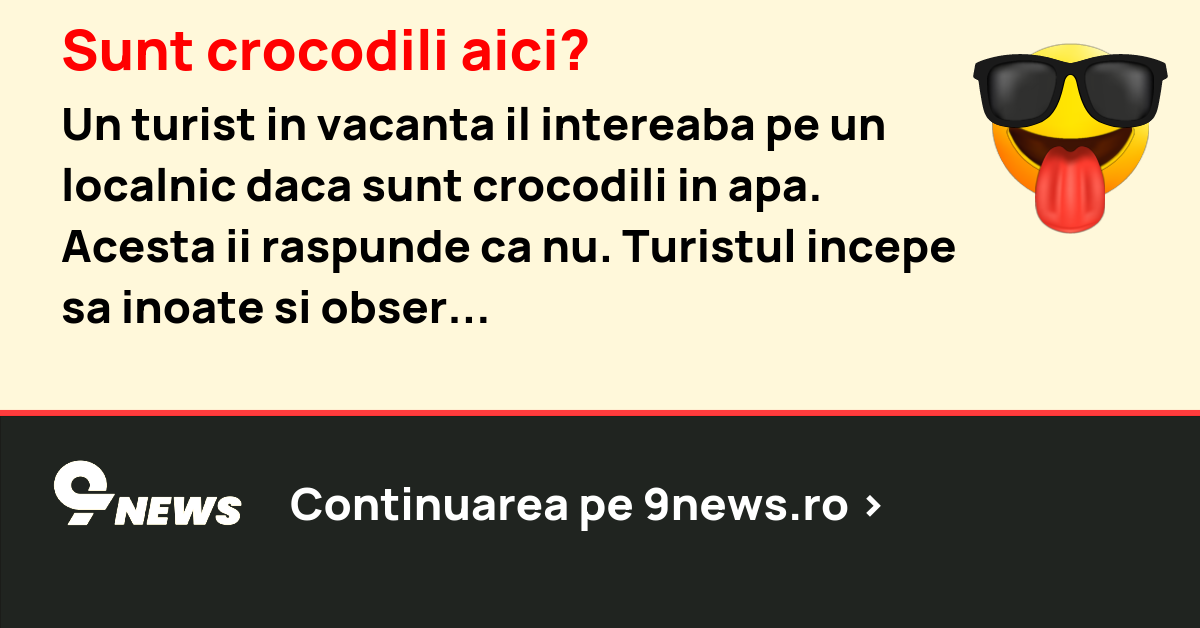 Sunt crocodili aici?
