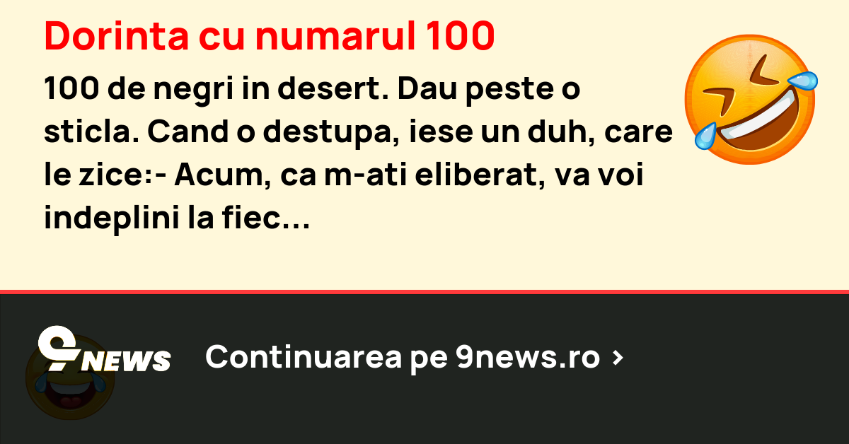 Dorinta cu numarul 100