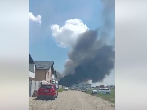 Incendiu puternic între Bragadiru și Măgurele