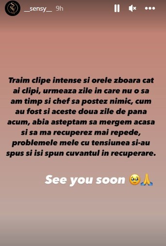 Sensy a născut. Influencerița a postat prima imagine cu bebelușul: „Te aștept de o viață”