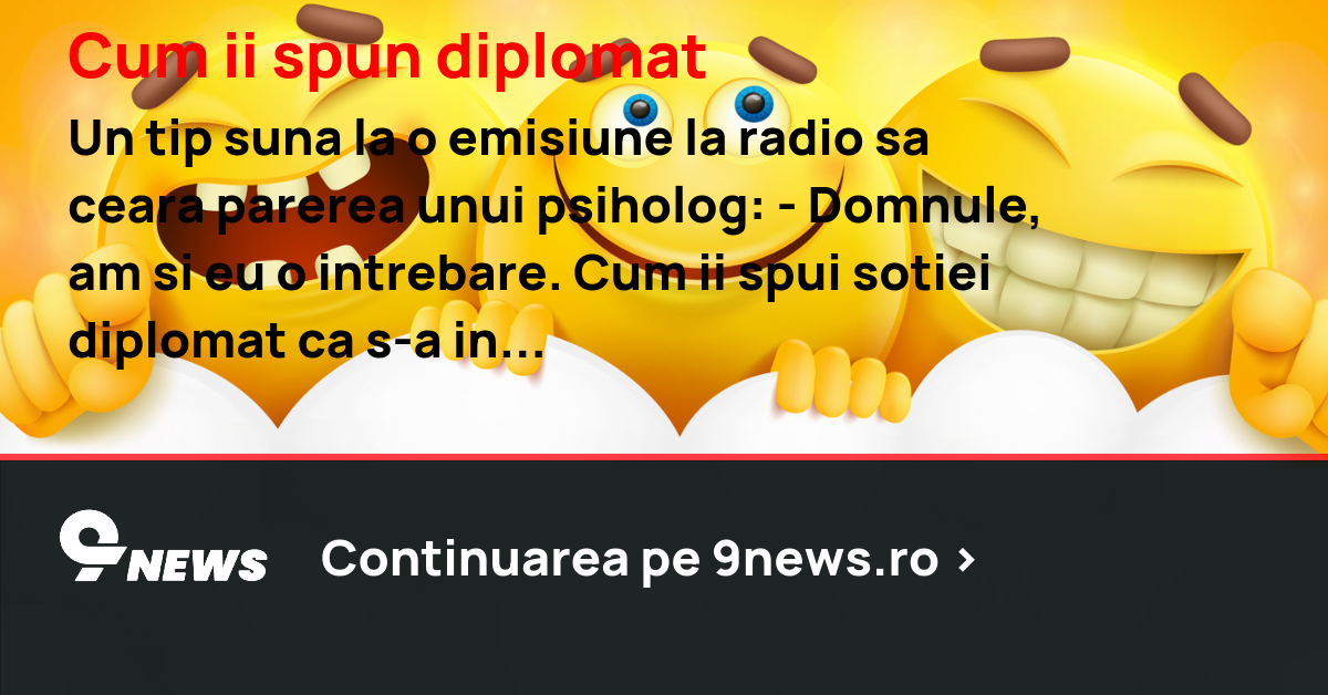 Cum ii spun diplomat