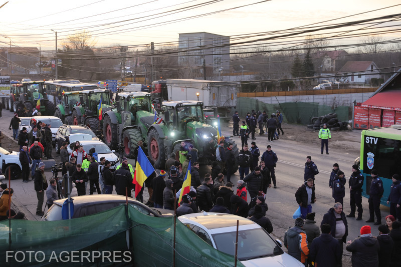 Primul oraș blocat de protestul fermierilor și transportatorilor. „Revoluție, tată!”