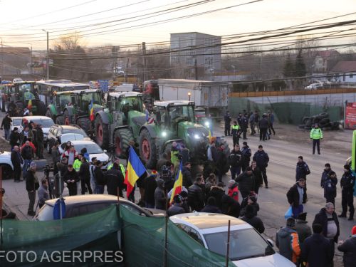Primul oraș blocat de protestul fermierilor și transportatorilor. „Revoluție, tată!”