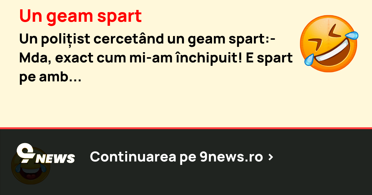 Un geam spart