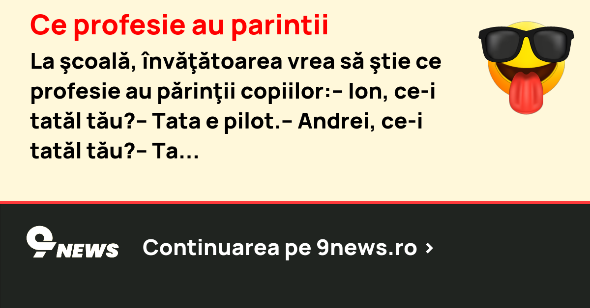Ce profesie au parintii