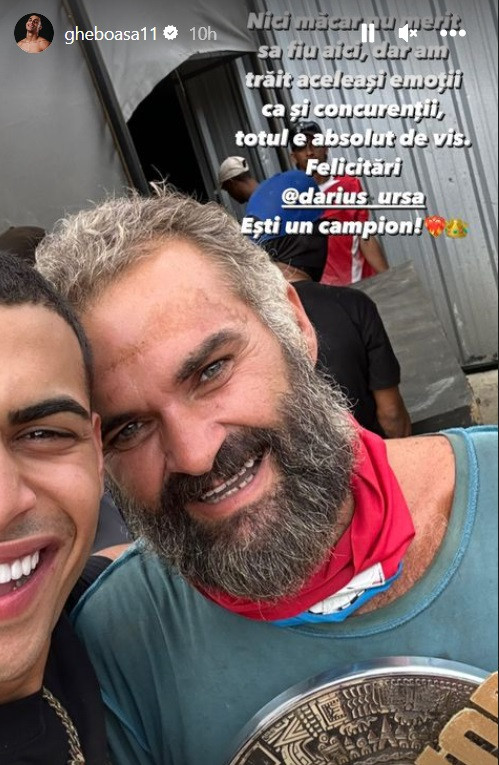 Gheboasă, în finala emisiunii Survivor România. Ce le-a transmis fostul concurent lui Dan Ursa și lui Carmen Grebenișan: „Nu merit să fiu aici”