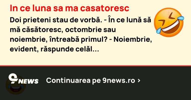 In ce luna sa ma casatoresc