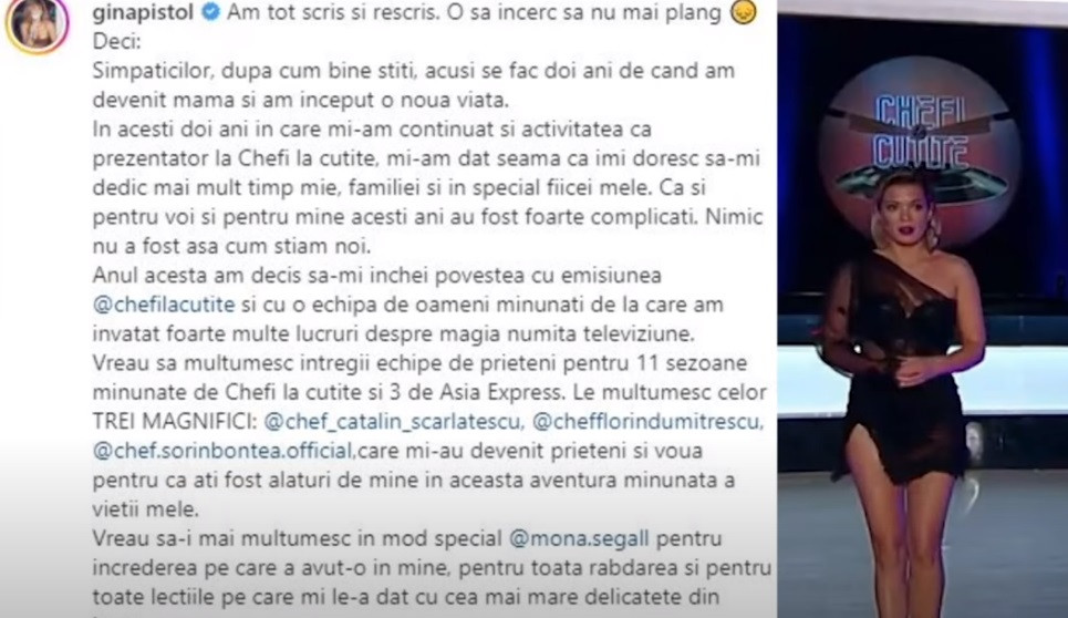 Ce face Gina Pistol, după retragerea din televiziune: „Este greu să încerci să fii...”